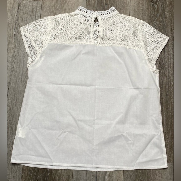 Shein White Blouse Size Large - Picture 2 of 16